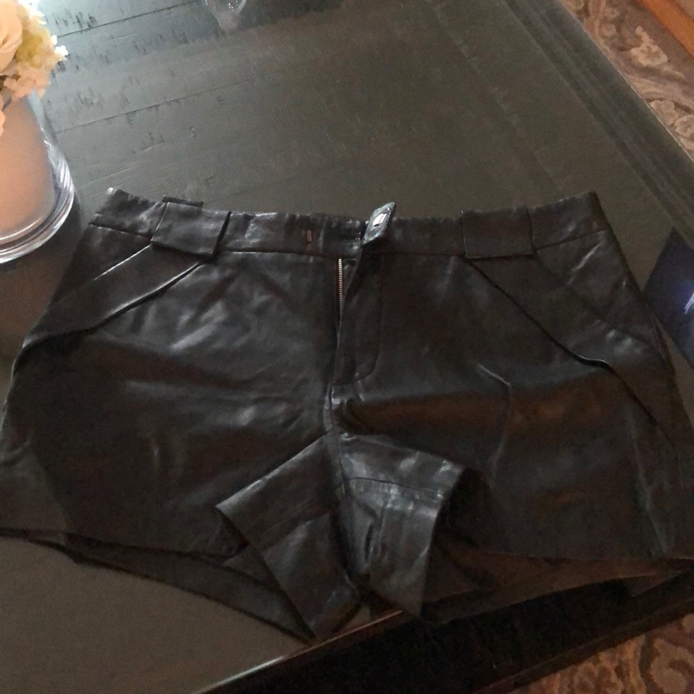 Leather shorts